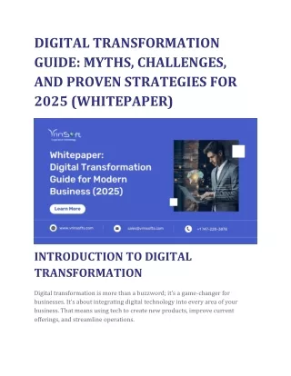 Digital Transformation Guide: Myths, Challenges, and Proven Strategies for 2025