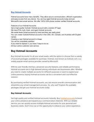 3 Best Sites to Buy Hotmail Accounts (Bulk & Aged)