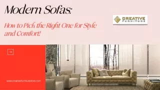 Modern Sofas How to Pick the Right One for Style and Comfort!