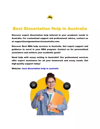Best Dissertation Help in Australia
