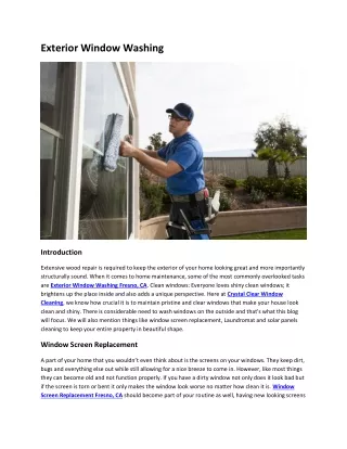 Exterior Window Washing
