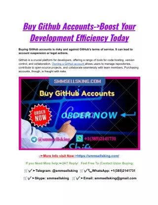 How To Obtain A Buy Github Accounts-_Boost Your Development Efficiency Today