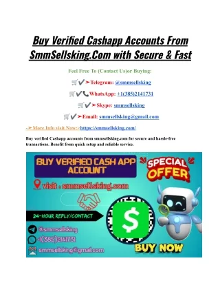 3 Reasons Why I Buy Verified Cashapp Accounts From SmmSellsking