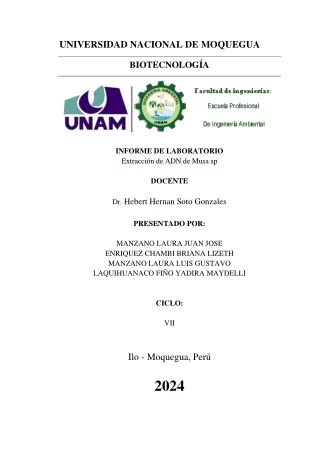 INFORME DE PRACTICA_ Extraccion de ADN de la Musa sp