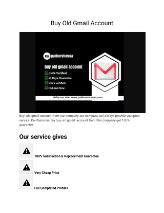 Buy Old Gmail Account
