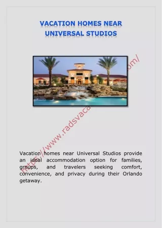 VACATION HOMES NEAR UNIVERSAL STUDIOS
