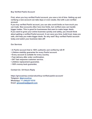 Buy Verified Paxful Account