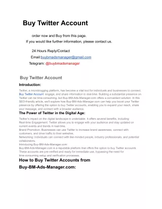 buy twitter account