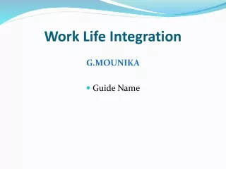 work life integration
