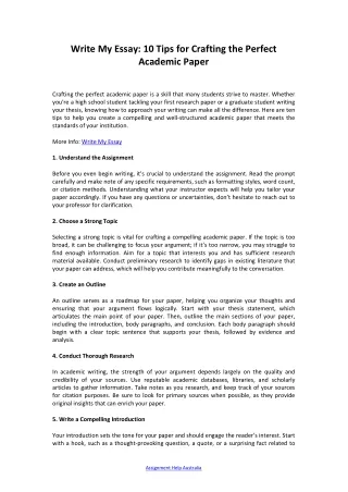 write my essay 10 tips for crafting the perfect