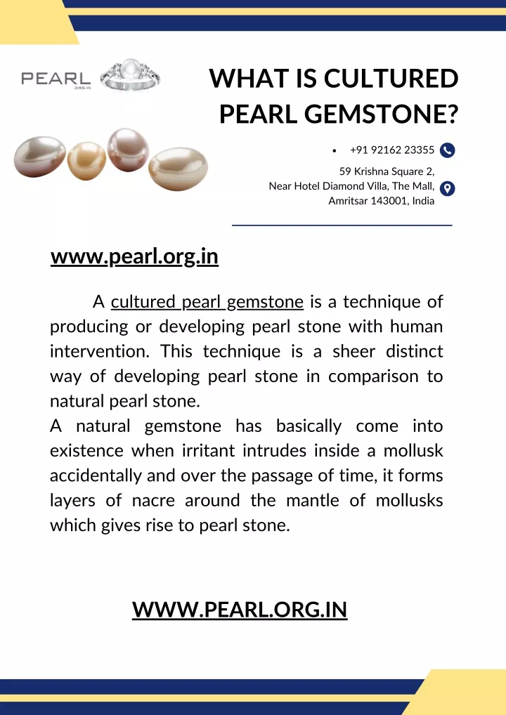 what is cultured pearl gemstone