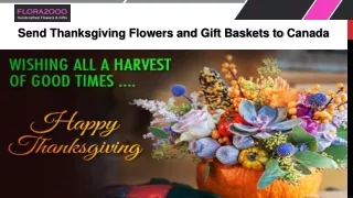 Send Thanksgiving Flowers and Gift Baskets to Canada