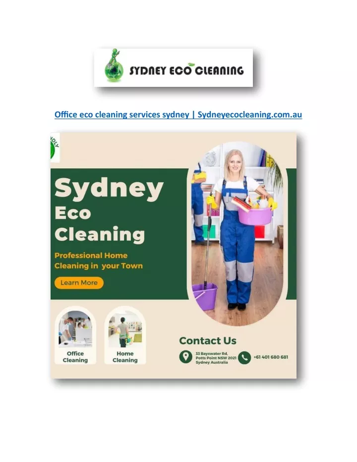 office eco cleaning services sydney