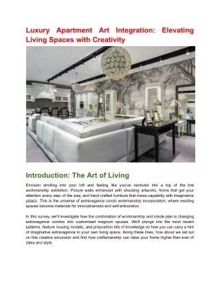 Luxury Apartment Art Integration_ Elevating Living Spaces with Creativity