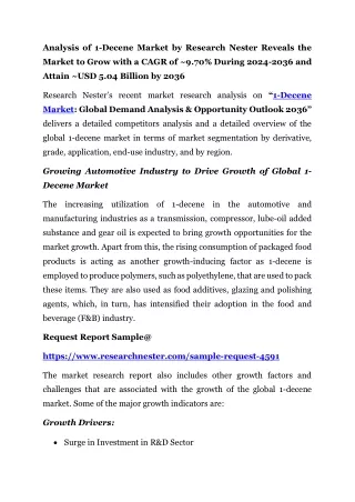 1-Decene Market