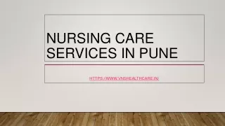 Nursing Care Services in Pune