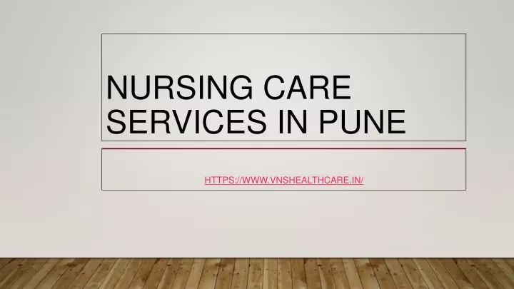 nursing care services in pune