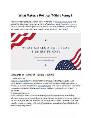 What Makes a Political T-Shirt Funny