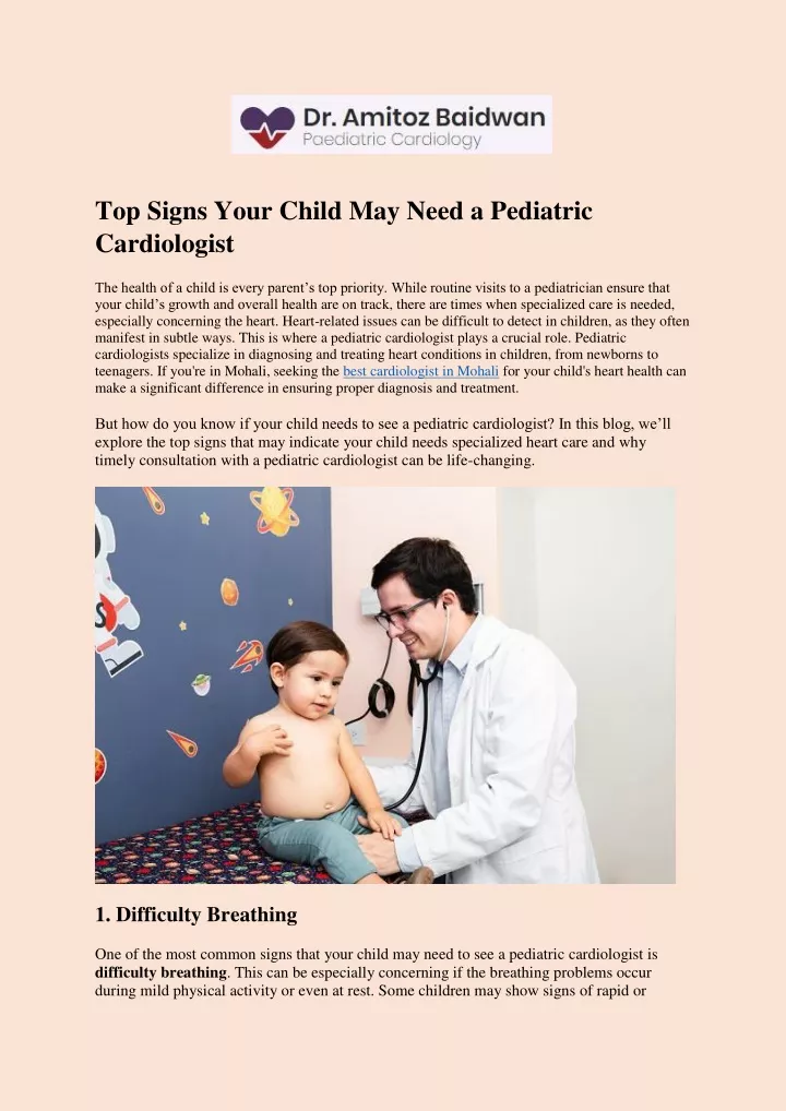 top signs your child may need a pediatric