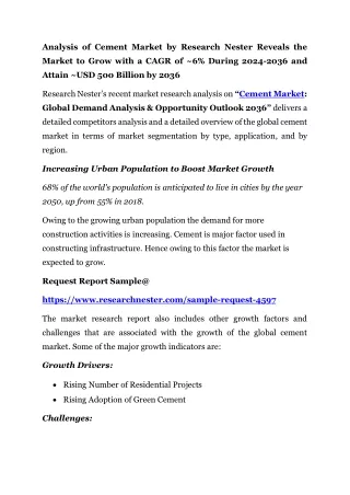 Cement Market