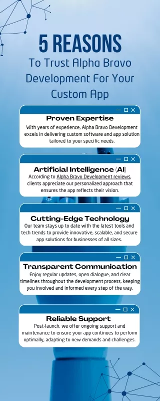 5 Reasons to Trust Alpha Bravo Development for Your Custom App
