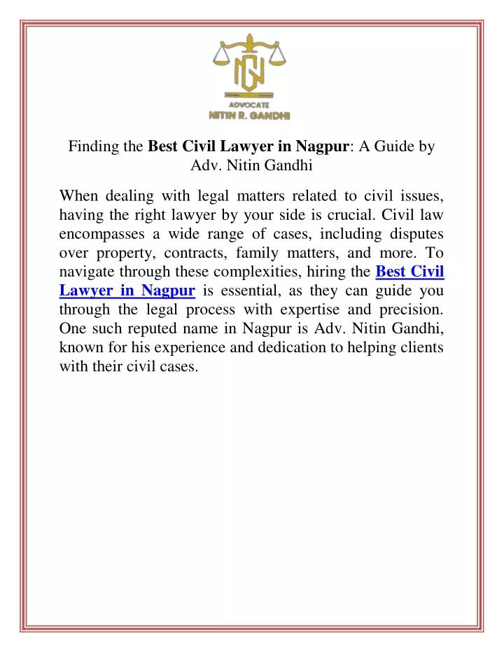 finding the best civil lawyer in nagpur a guide