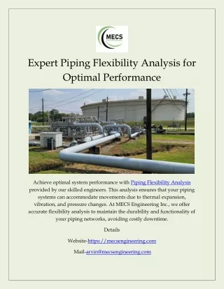 Expert Piping Flexibility Analysis for Optimal Performance