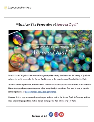 what are the properties of aurora opal