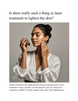 is there really such a thing as laser treatment