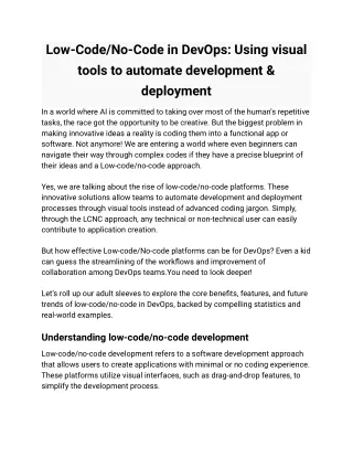 Low-Code_No-Code in DevOps_ Using visual tools to automate development & deployment