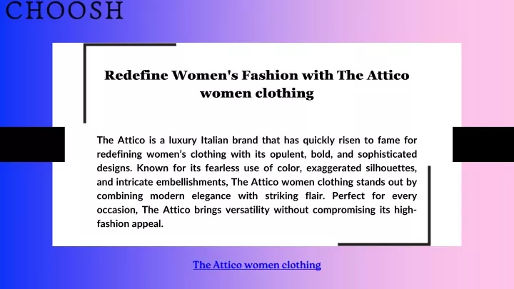 redefine women s fashion with the attico women