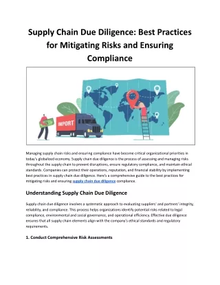 supply chain due diligence best practices