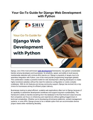 Step-by-Step Django Web Development with Python