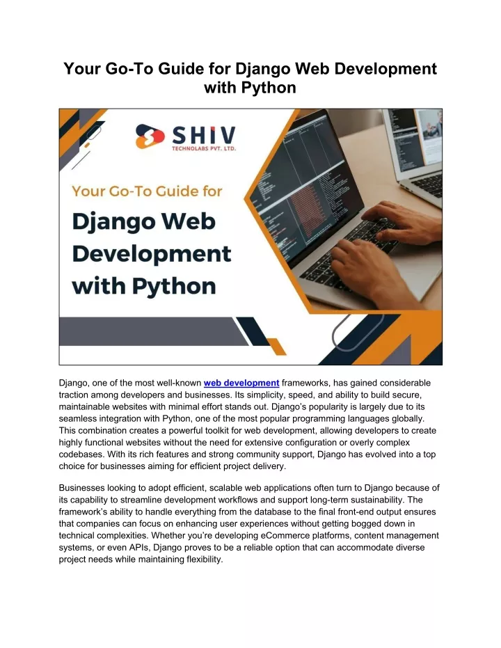 your go to guide for django web development with