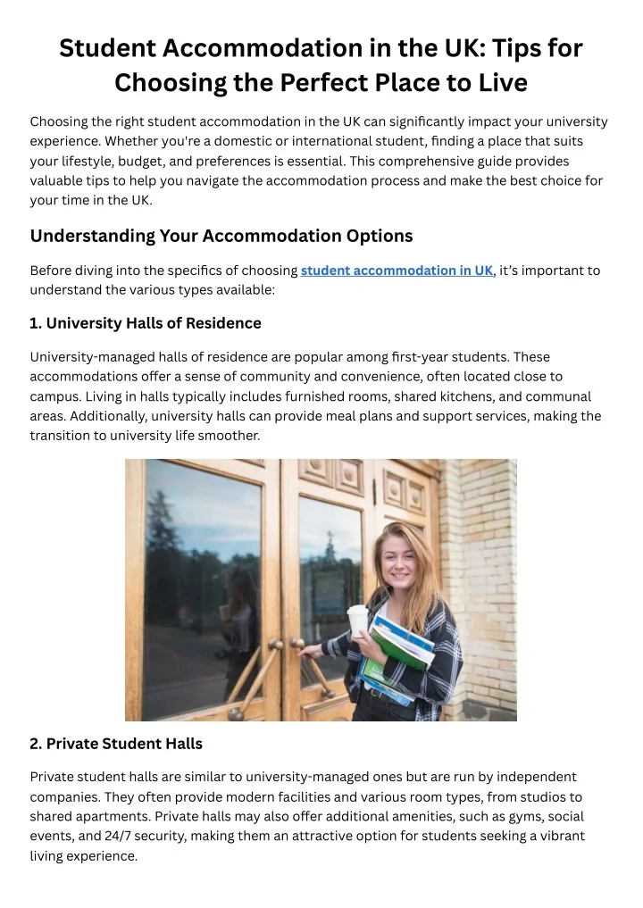 PPT - Student Accommodation in the UK Tips for Choosing the Perfect ...