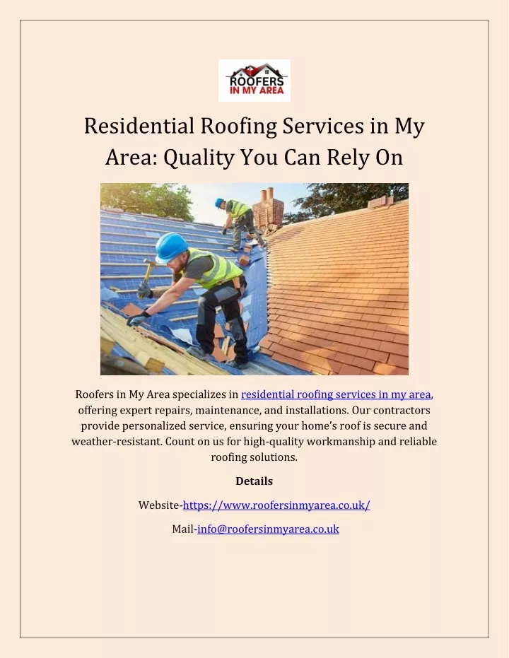 residential roofing services in my area quality