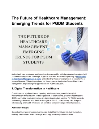 The Future of Healthcare Management_ Emerging Trends for PGDM Students