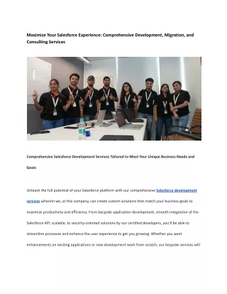 Maximize Your Salesforce Experience_ Comprehensive Development, Migration, and Consulting Services