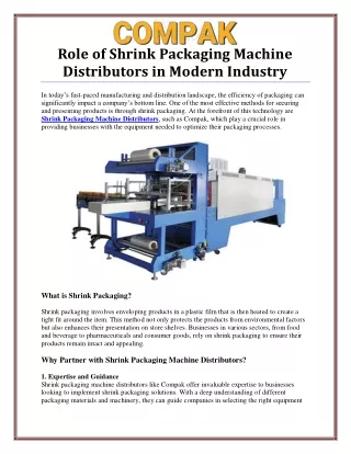 Finding Reliable Shrink Packaging Machine Distributors