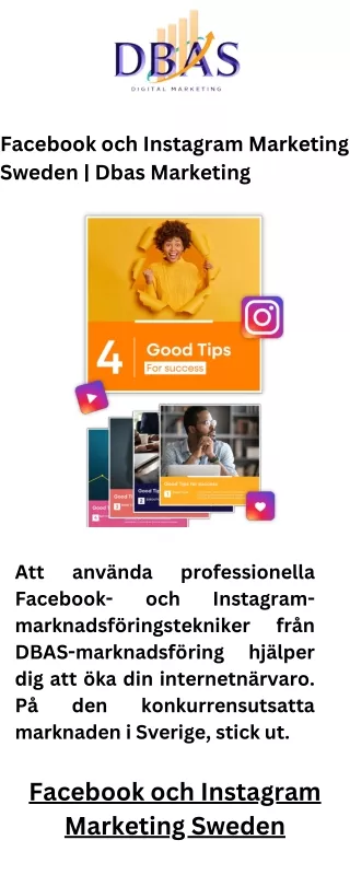 Facebook och Instagram Marketing Sweden  Dbas Marketing