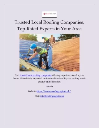 Trusted Local Roofing Companies