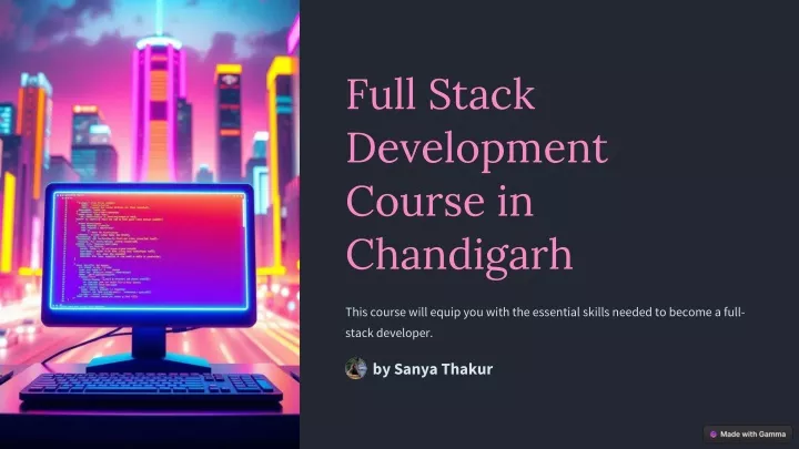 full stack development course in chandigarh