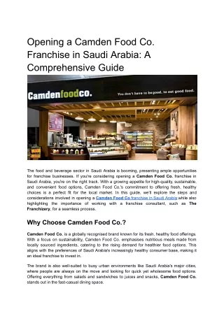 Opening a Camden Food Co. Franchise in Saudi Arabia_ A Comprehensive Guide