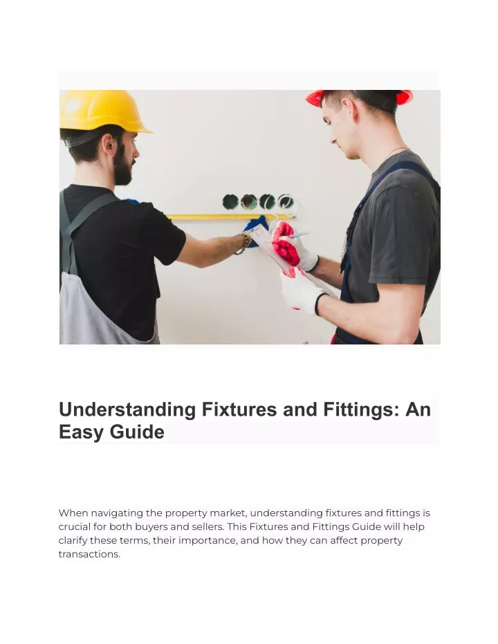 understanding fixtures and fittings an easy guide