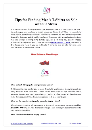 tips for finding men s t shirts on sale without