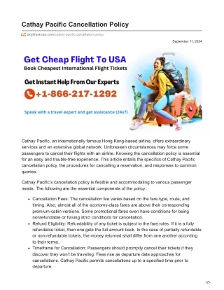 cathay pacific cancellation policy