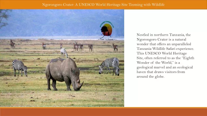 ngorongoro crater a unesco world heritage site