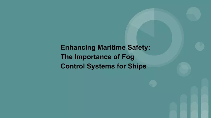 enhancing maritime safety the importance