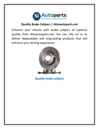 quality brake calipers atozautoparts net