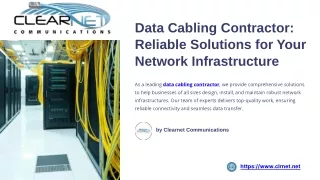 Clearnet Communications: Your Trusted Data Cabling Contractor